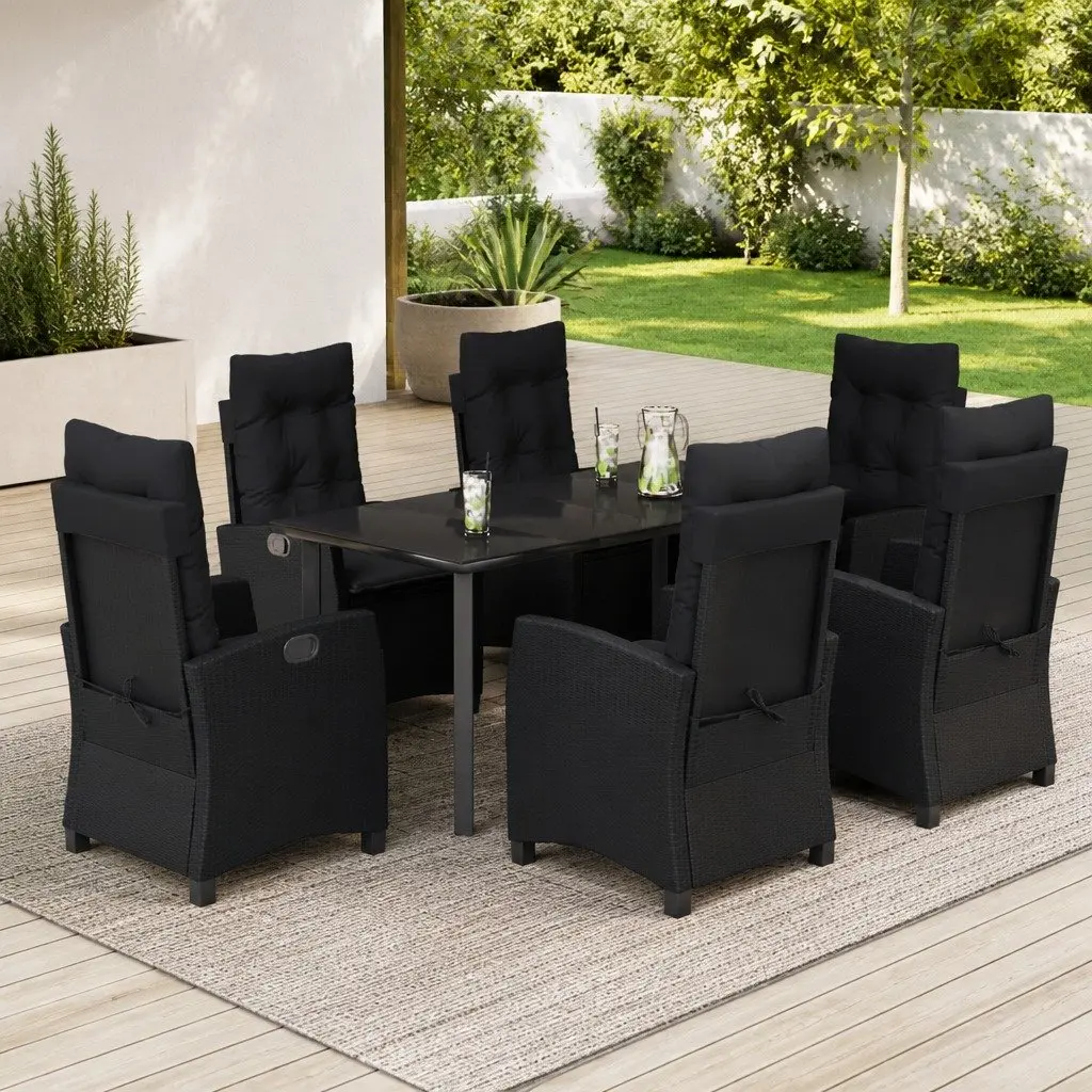 7 Piece Garden Dining Set with Cushions