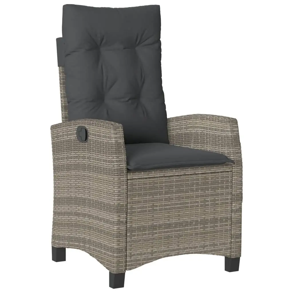 5 Piece Garden Dining Set with Grey Rattan
