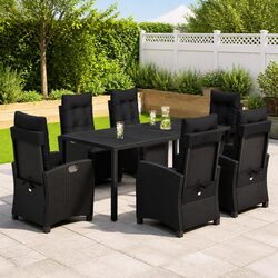 Elegant 7 Piece Outdoor Dining Set with Cushions