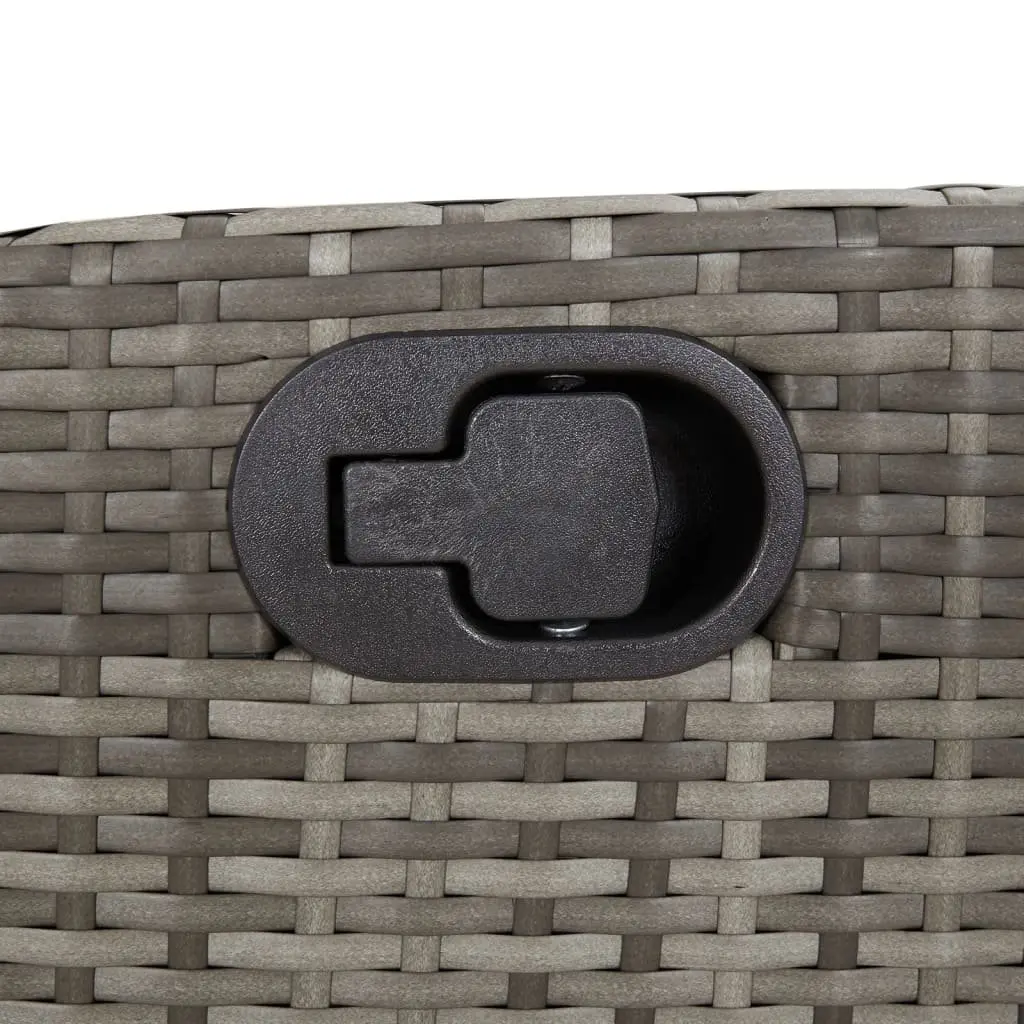 7-Piece Outdoor Dining Set in Grey Poly Rattan