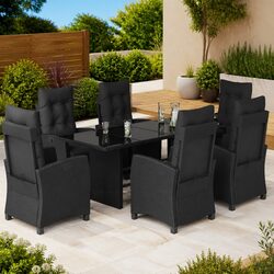 High-Quality 7 Piece Garden Dining Set with Cushions