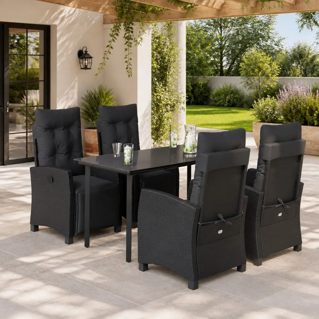 5-Piece Outdoor Dining Set with Cushions