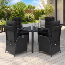 Premium 5 Piece Garden Dining Set with Cushions