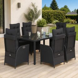 Durable 7 Piece Outdoor Dining Set with Cushions