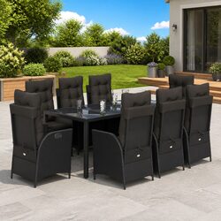 Premium 9 Piece Outdoor Dining Set with Cushions
