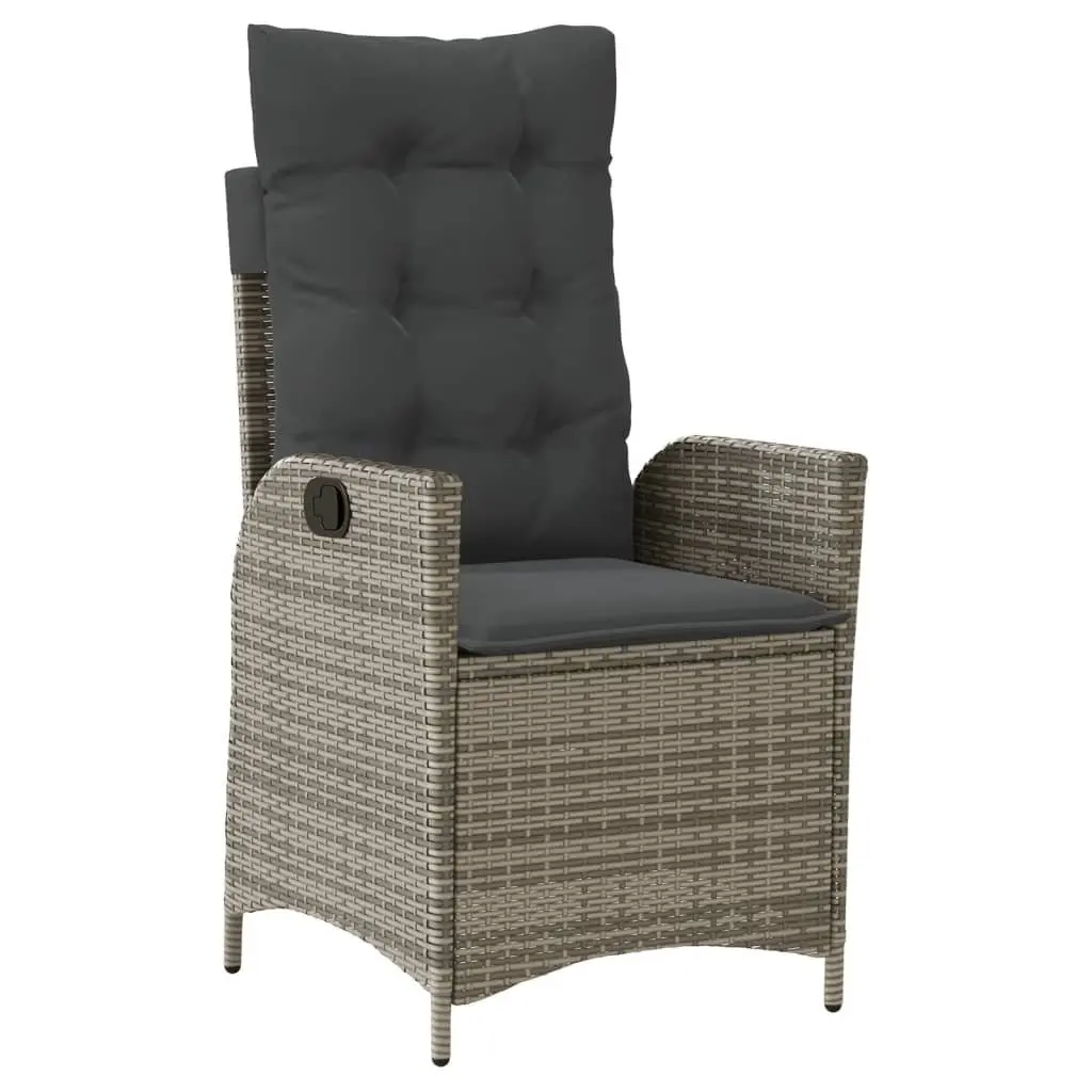 Grey Poly Rattan 5-Piece Garden Dining Set