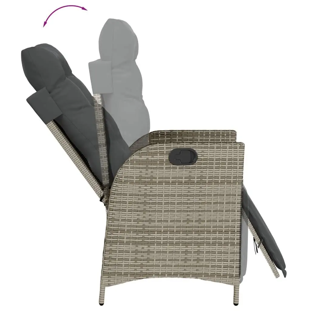 9 Piece Garden Dining Set with Grey Poly Rattan