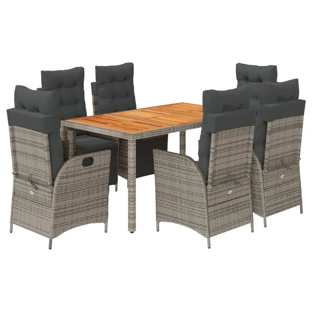 7-Piece Garden Dining Set with Cushions