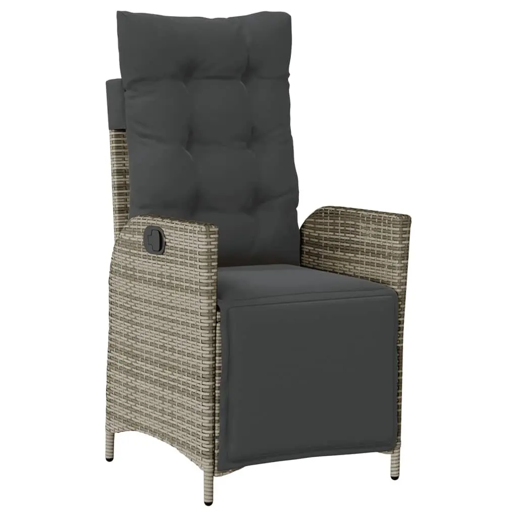 5-Piece Outdoor Dining Set in Grey Rattan