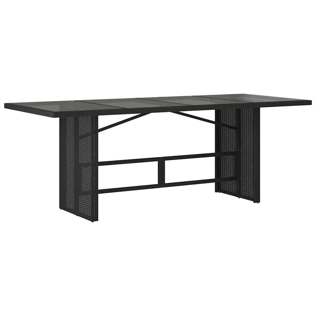 Outdoor Dining Set Poly Rattan 9 Piece Garden Furniture Table Chairs Black