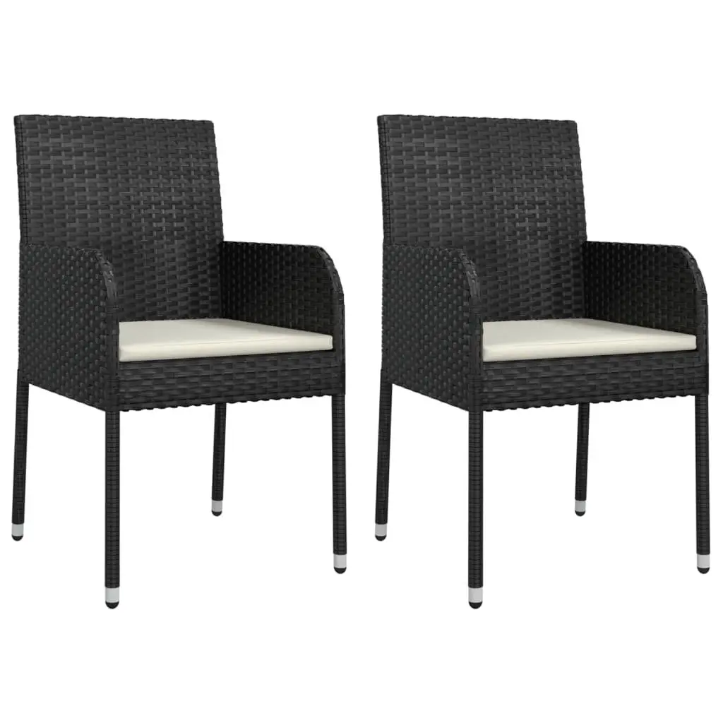 Black Poly Rattan 7 Piece Outdoor Dining Set