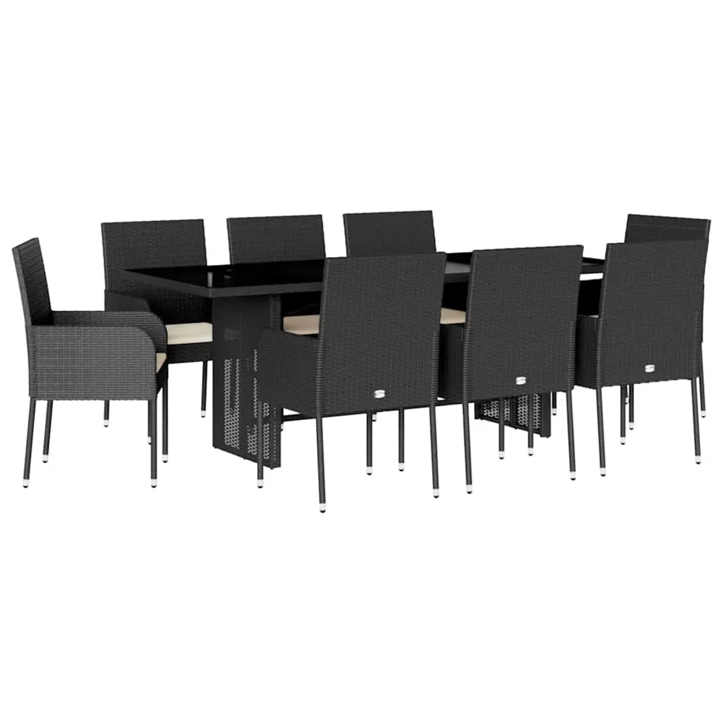 9 Piece Outdoor Dining Set with Cushions