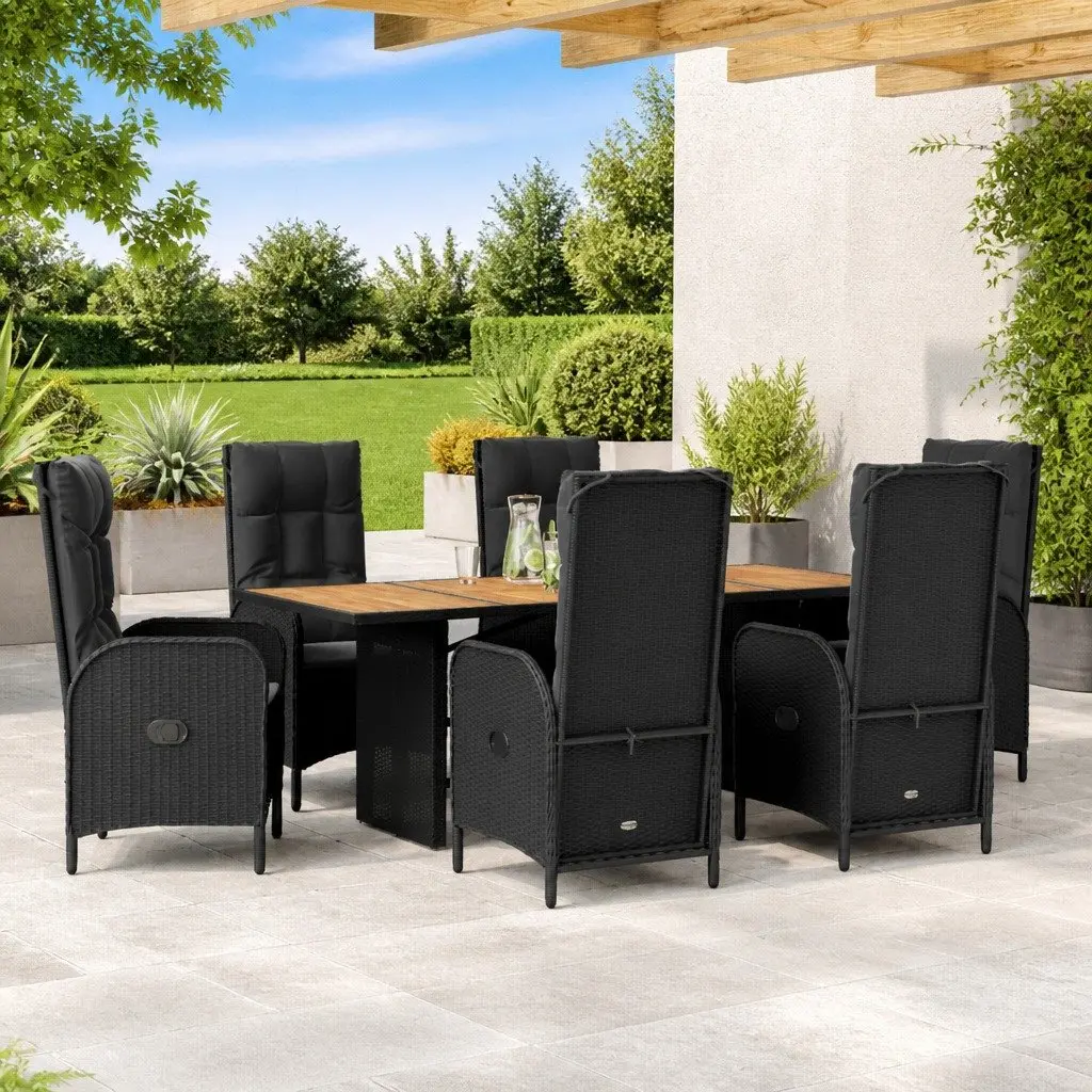 7 Piece Outdoor Dining Set with Cushions