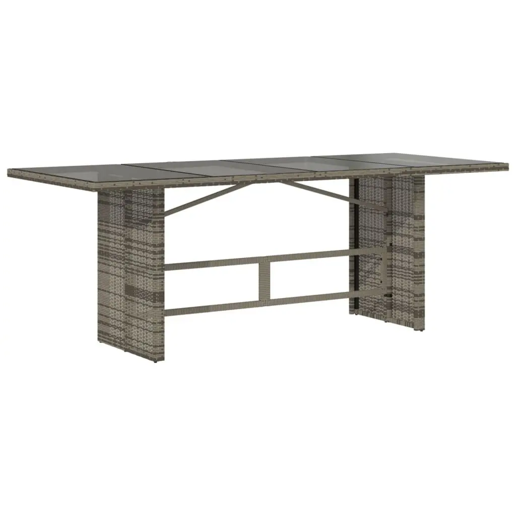 9 Piece Grey Rattan Outdoor Dining Set