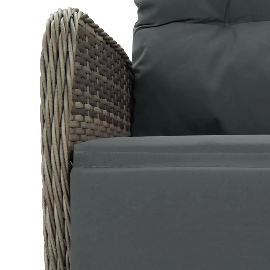 9 Piece Grey Rattan Outdoor Dining Set