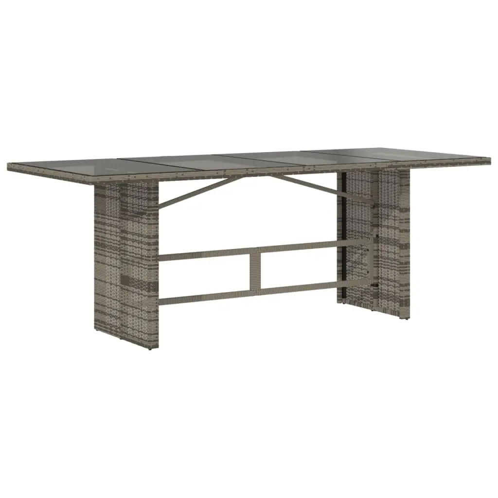 Grey Poly Rattan 9 Piece Garden Dining Set with Cushions
