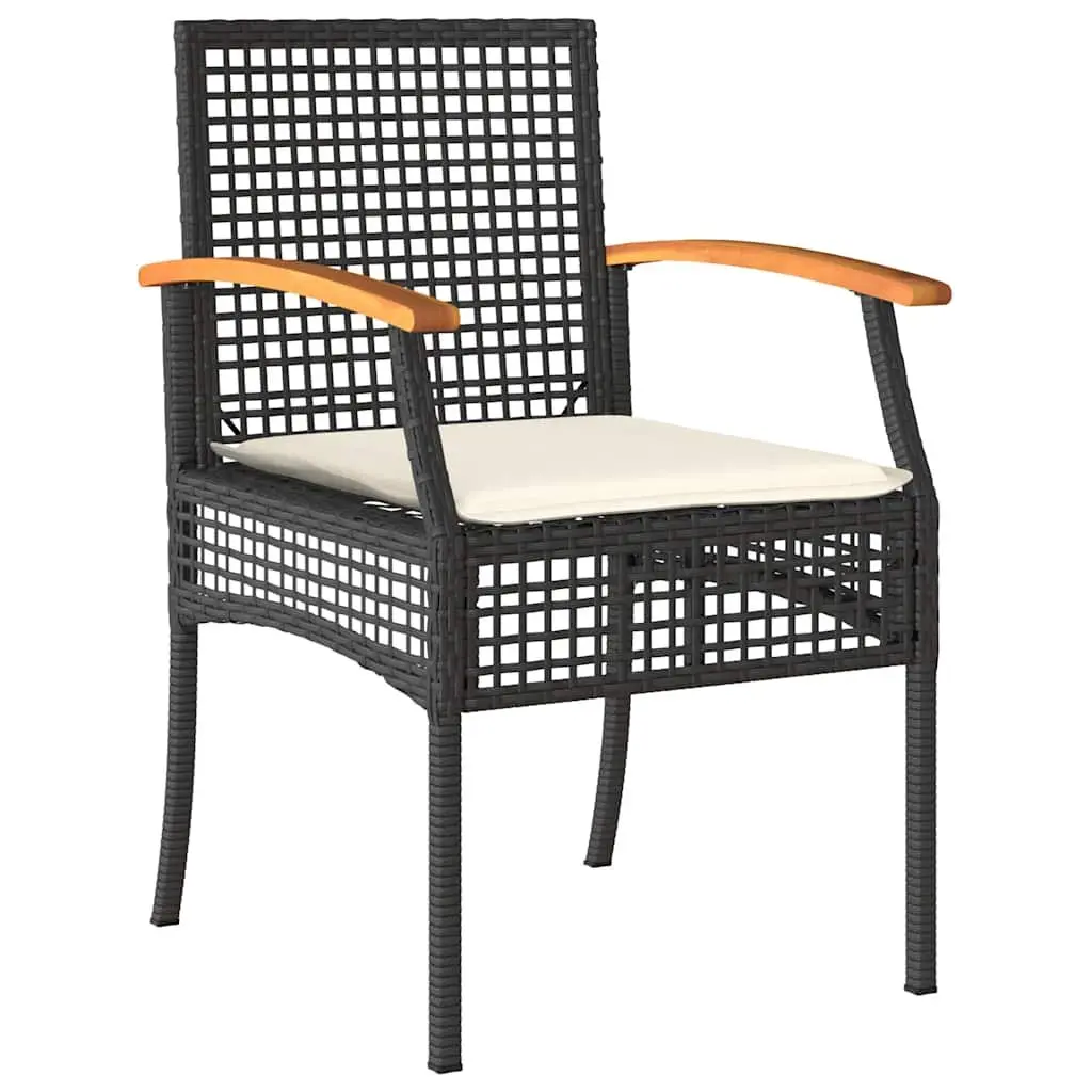 7 Piece Black Outdoor Garden Dining Set