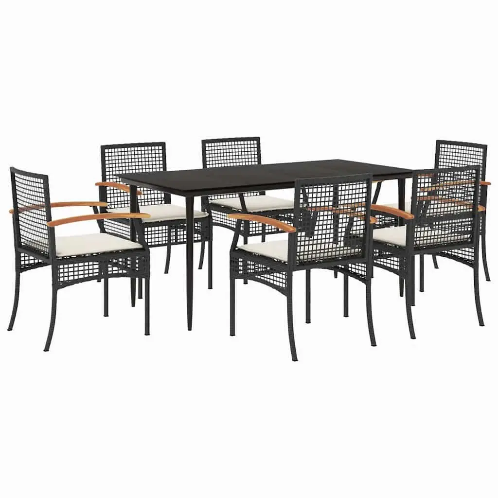 7 Piece Outdoor Dining Set with Cushions