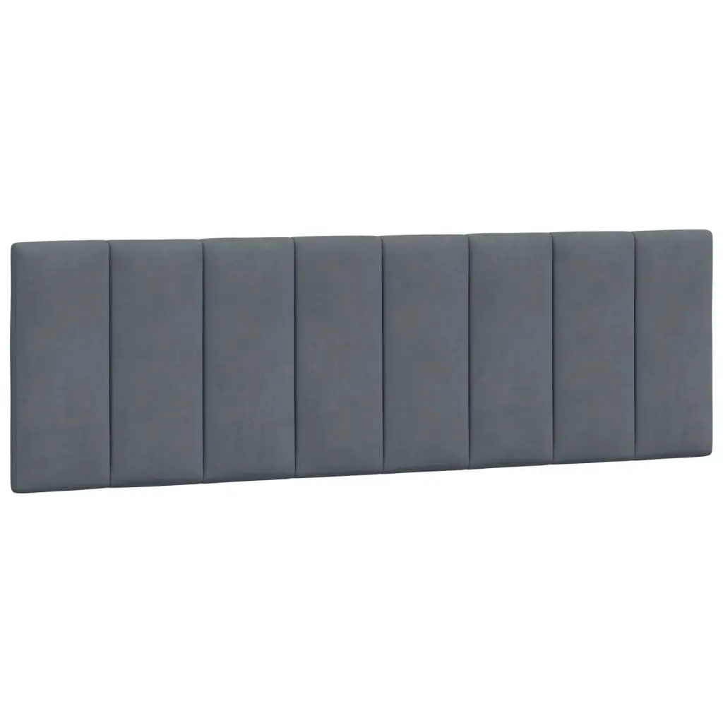 LED Grey Velvet Queen Bed Frame with Plywood Slats