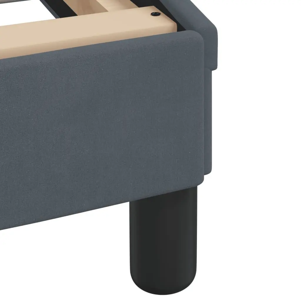 LED Grey Velvet Queen Bed Frame with Plywood Slats