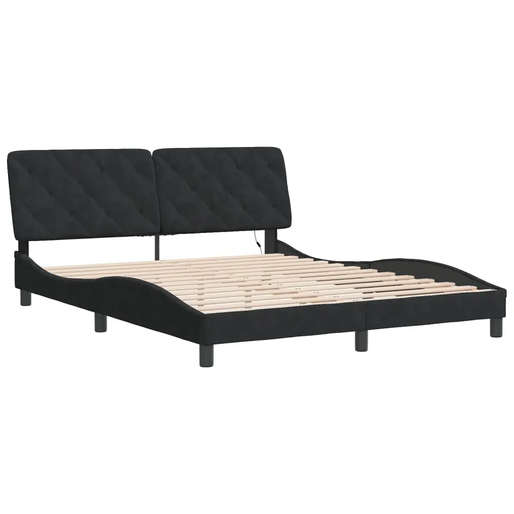 Queen Bed Frame with Integrated LED Lights