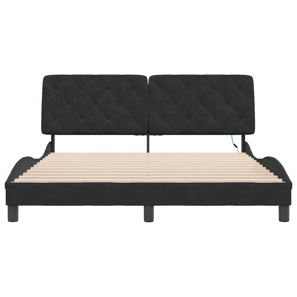 Queen Bed Frame with Integrated LED Lights
