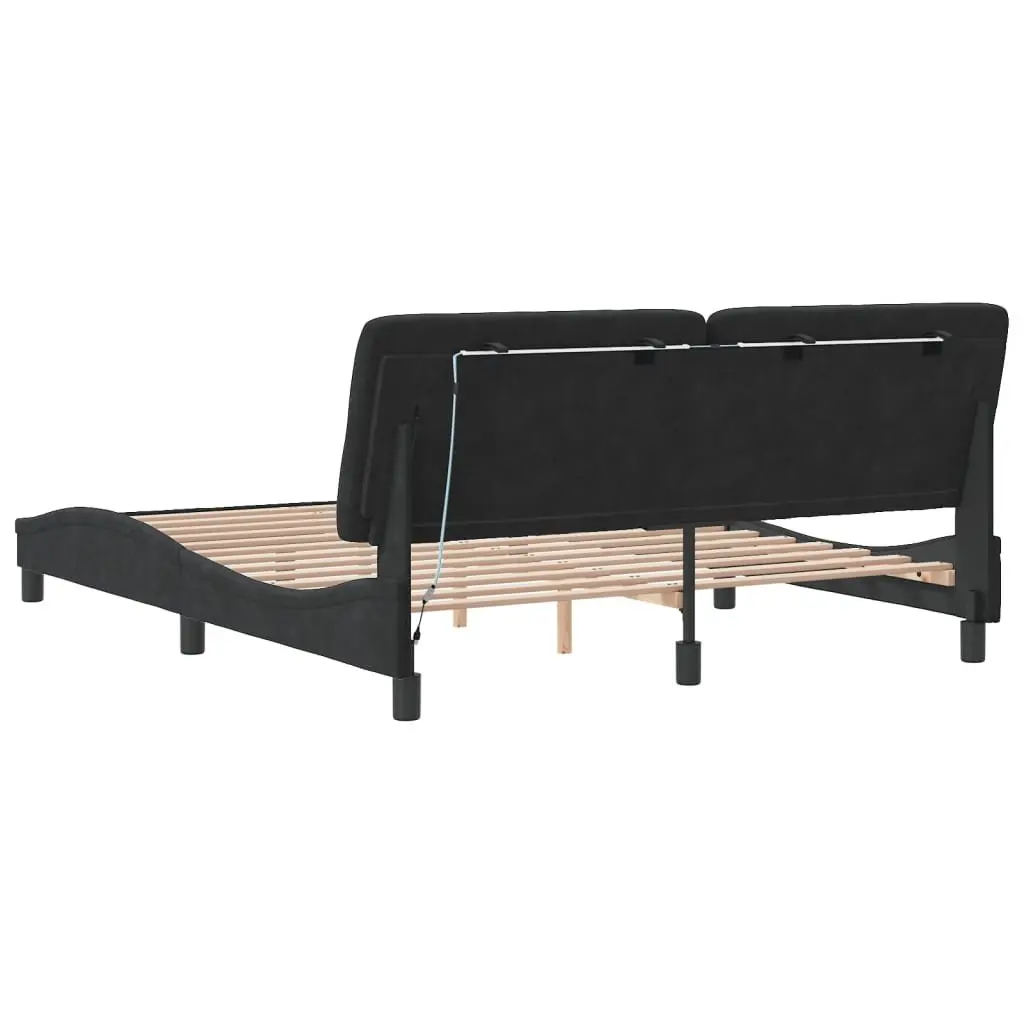 Queen Bed Frame with Integrated LED Lights