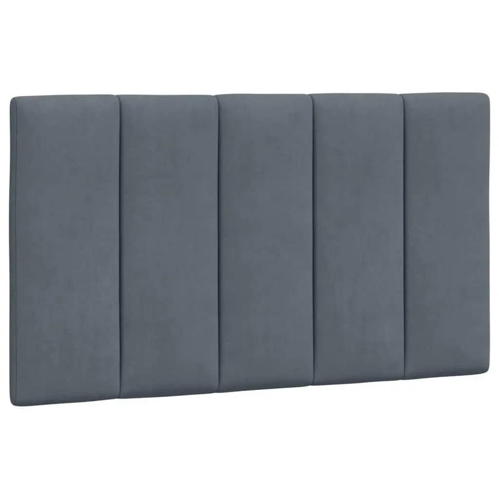 Grey Velvet Bed Frame with LED Lights 90x190 cm