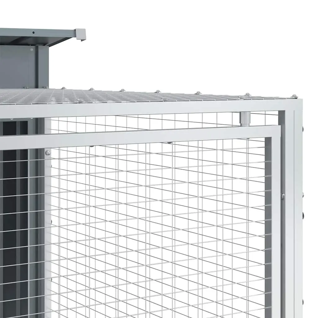 Anthracite Steel Dog House with Run
