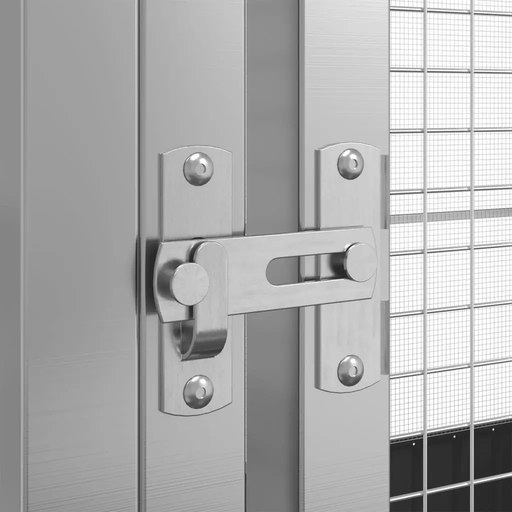 Large Steel Aviary with Extension Silver 623x203x216cm Bird Cage Outdoor Play