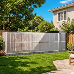 Robust Silver Outdoor Bird Aviary with Extension