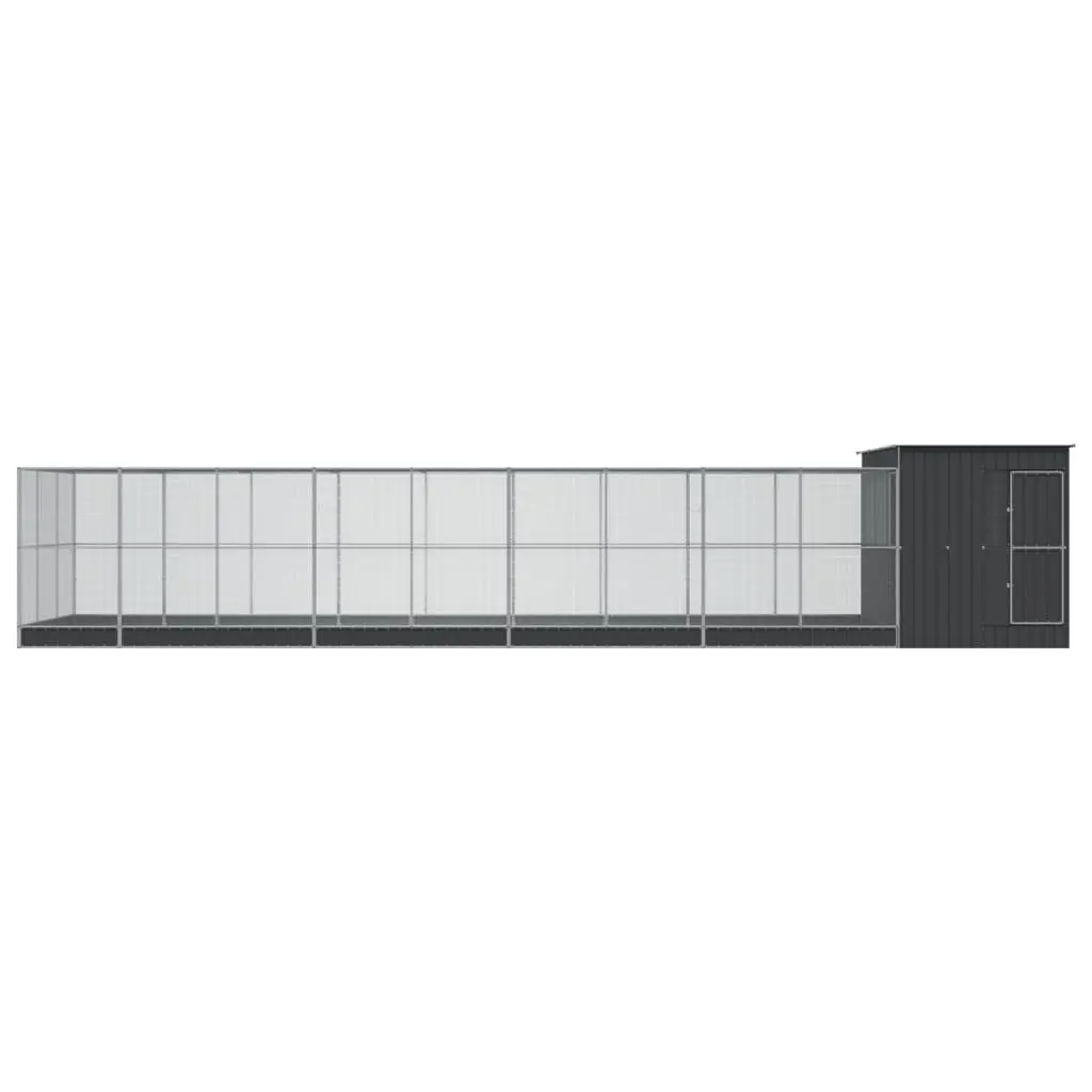 Large Steel Aviary with Extension for Outdoor Use