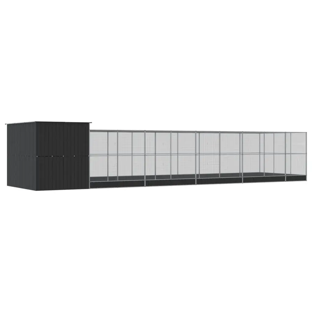 Large Steel Aviary with Extension for Outdoor Use