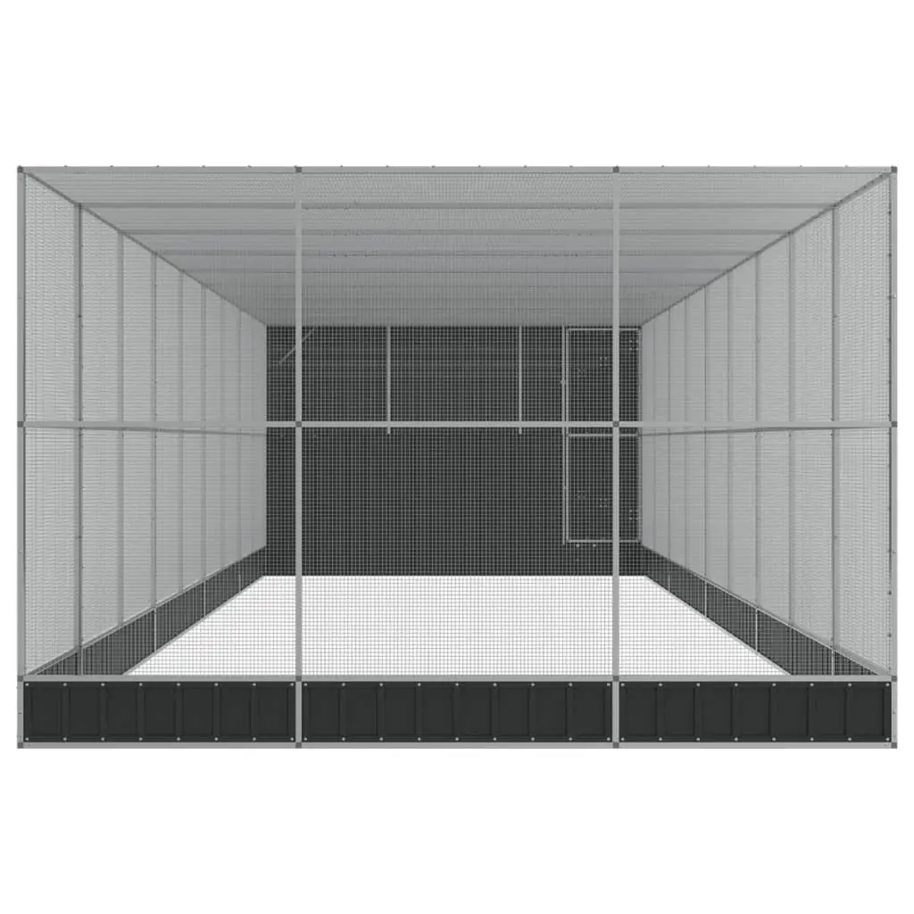 Large Steel Aviary with Extension for Outdoor Use