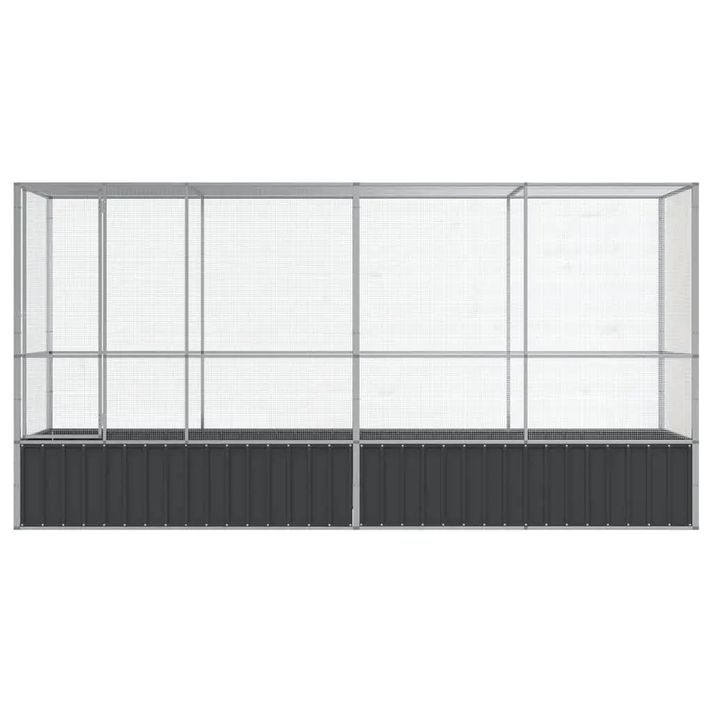 Bird Aviary Large Galvanised Steel Mesh Cage Silver