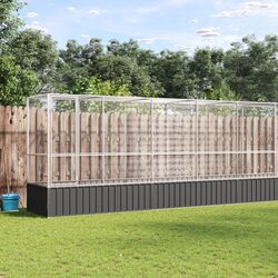 Sturdy Silver Bird Aviary with Extension for Outdoors