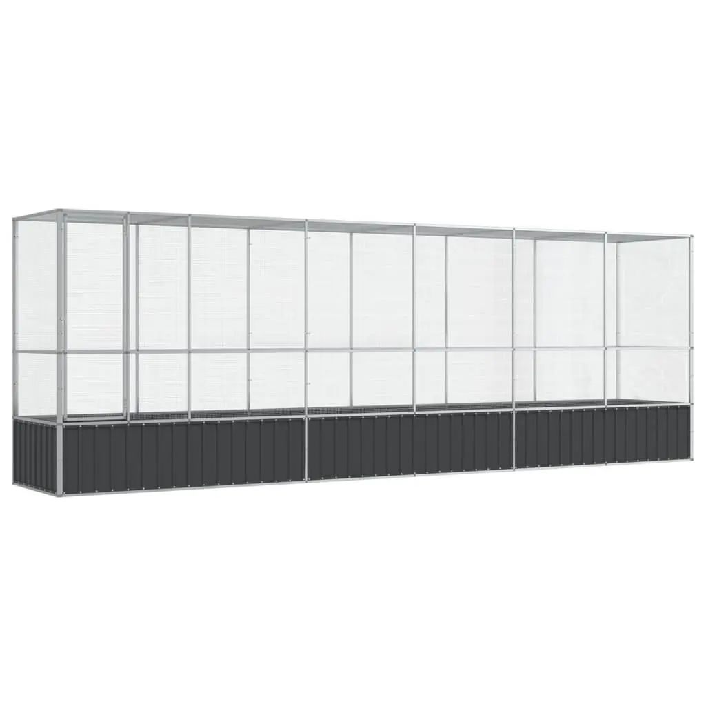Bird Aviary Steel Mesh Enclosure Large Silver