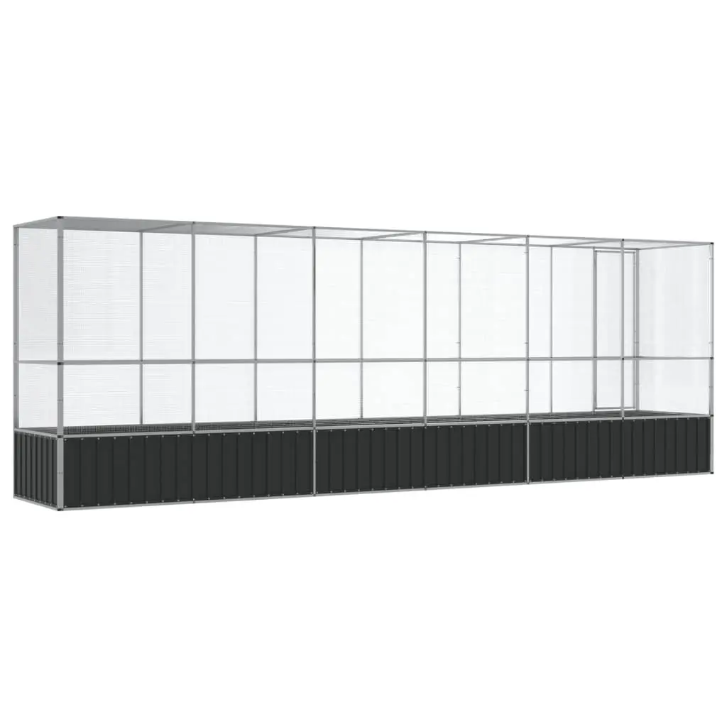 Bird Aviary Steel Mesh Enclosure Large Silver