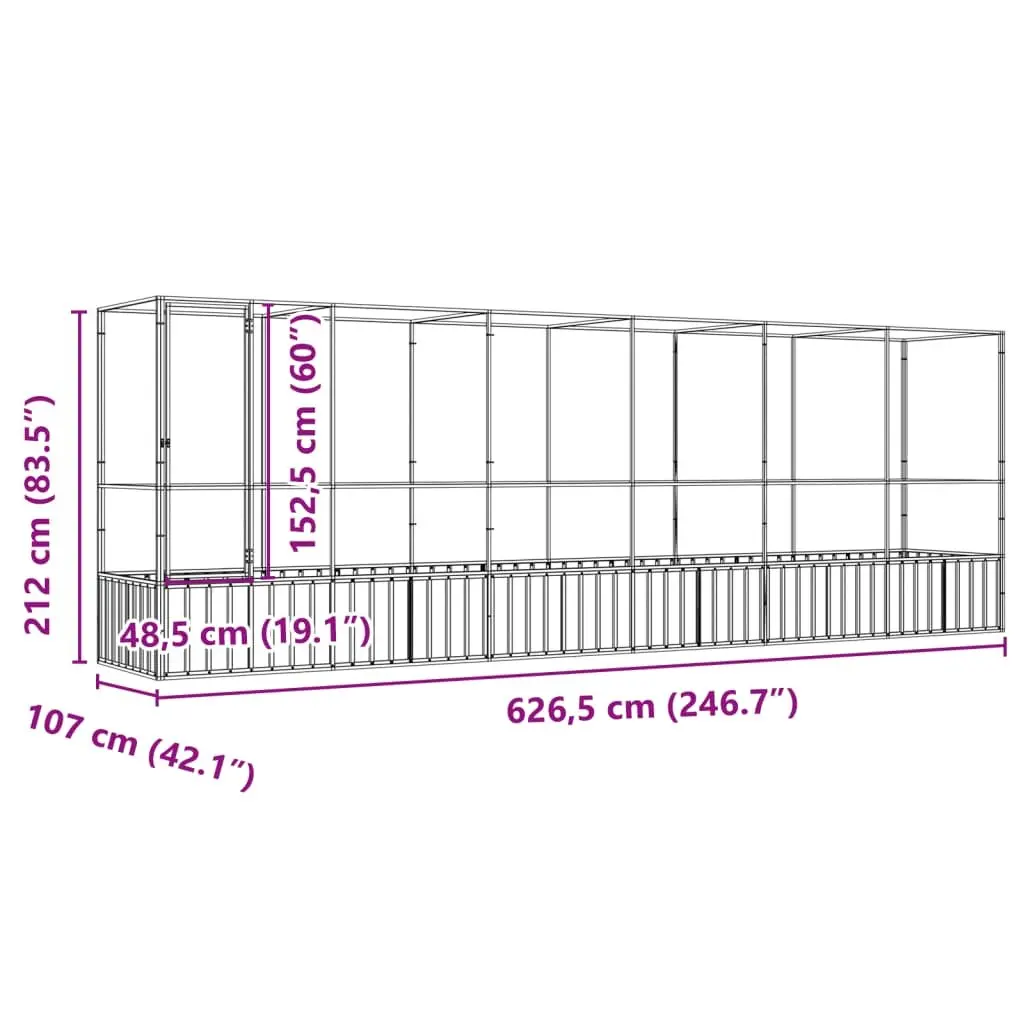 Bird Aviary Steel Mesh Enclosure Large Silver
