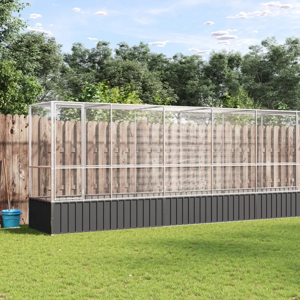 Bird Aviary Steel Mesh Large Outdoor Flight Pen Silver