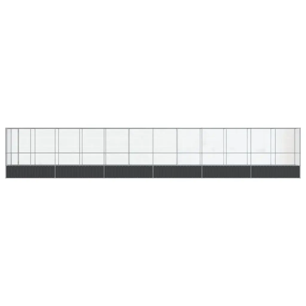 Large Bird Aviary with Extension Silver Steel Mesh