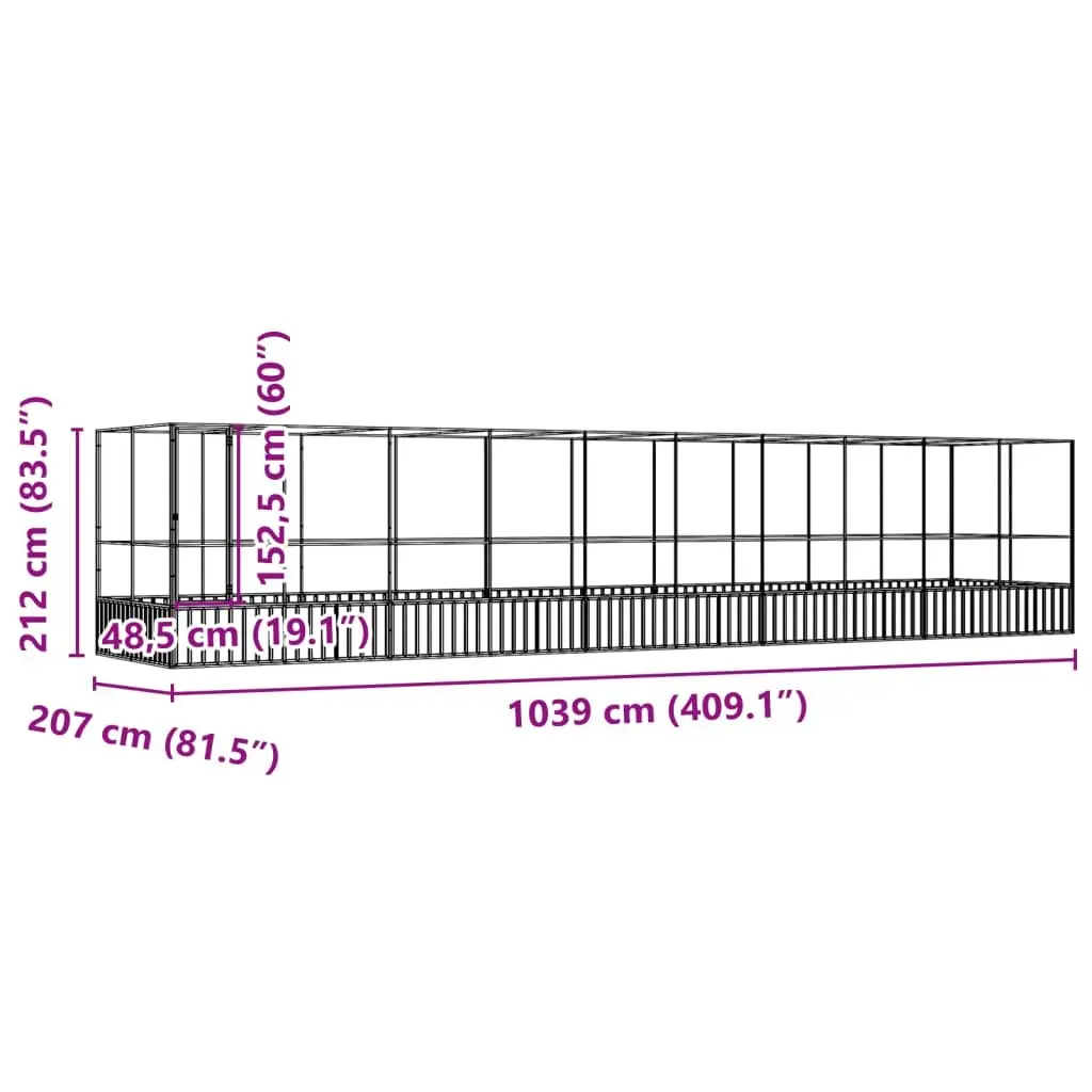 Large Bird Aviary with Extension for Safe Flight