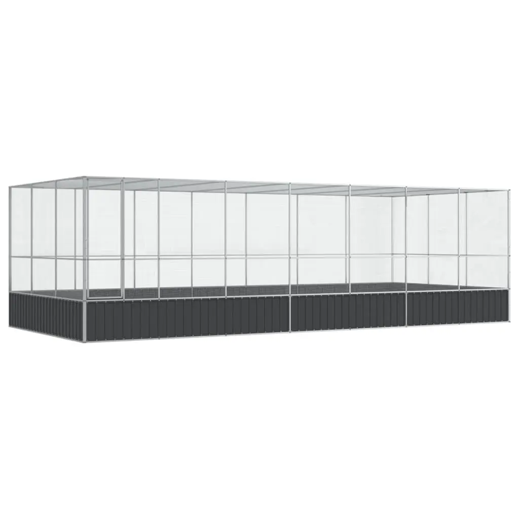 Bird Aviary Galvanised Steel Large Outdoor Silver