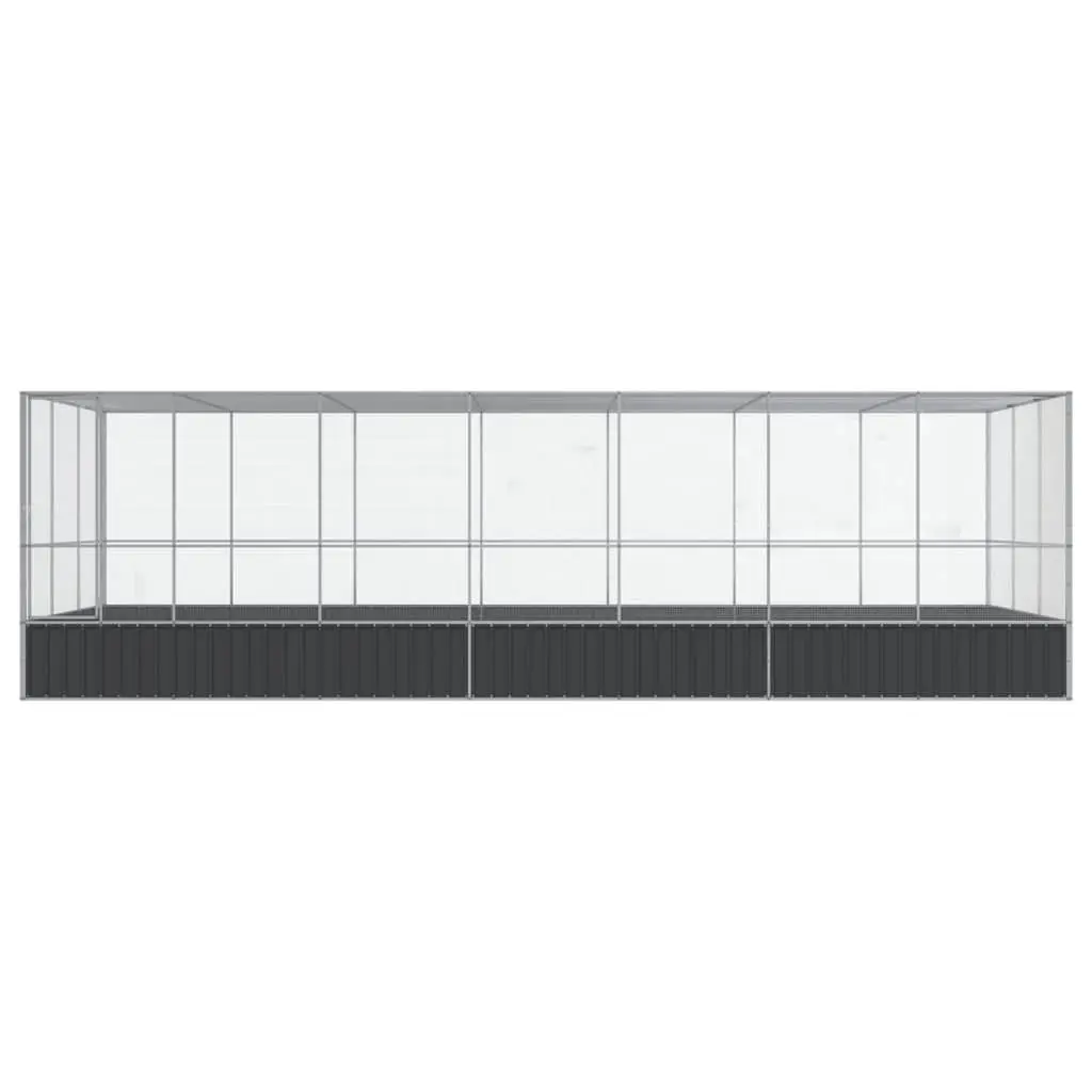 Bird Aviary Galvanised Steel Large Outdoor Silver