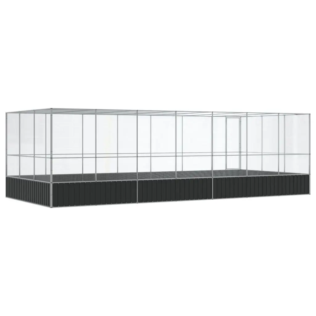 Bird Aviary Galvanised Steel Large Outdoor Silver