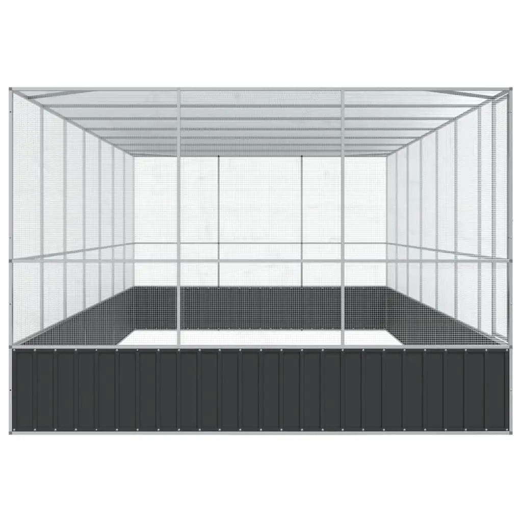 Bird Aviary Galvanised Steel Large Outdoor Silver