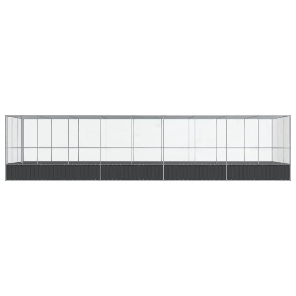 Aviary Steel Mesh Bird Cage Outdoor Enclosure Large Silver