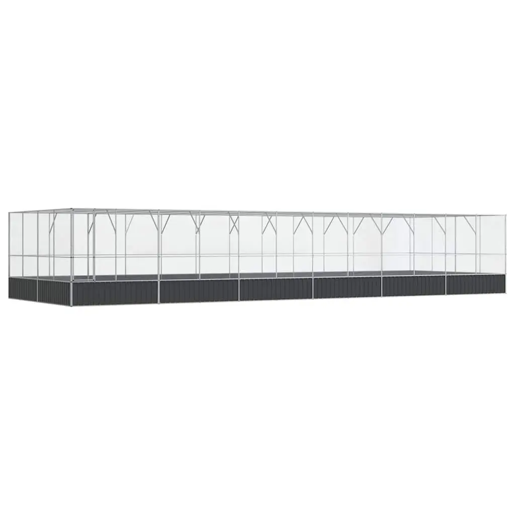 Large Bird Aviary Enclosure with Extension 1246x414x212cm Steel Mesh Cage