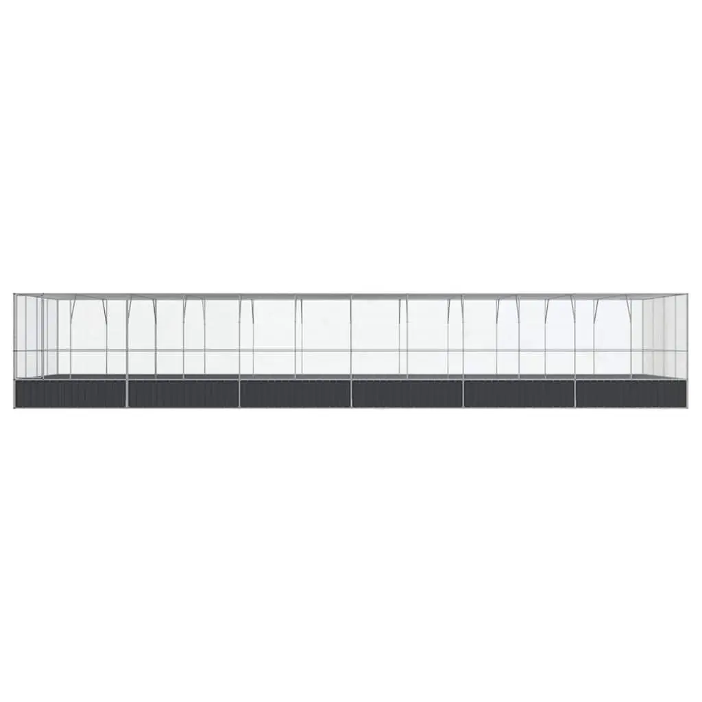 Large Bird Aviary Enclosure with Extension 1246x414x212cm Steel Mesh Cage