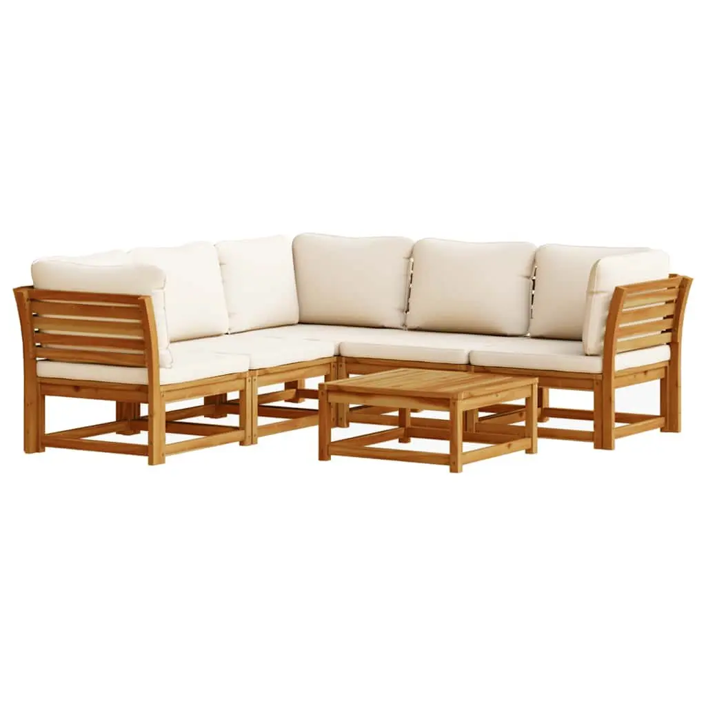 6-Piece Brown Outdoor Sectional Sofa Set